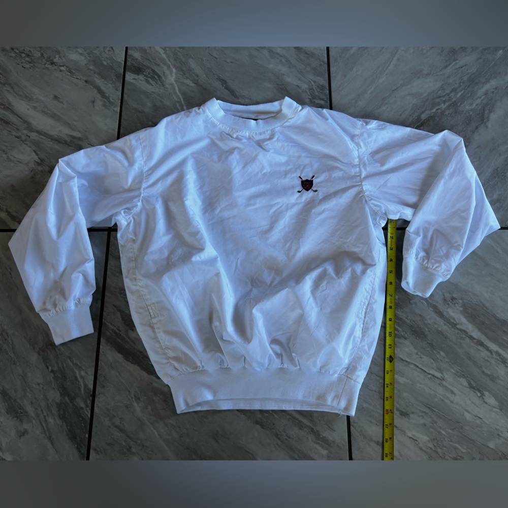 Ralph Lauren White Polo Golf Shirt small S polyester pullover
